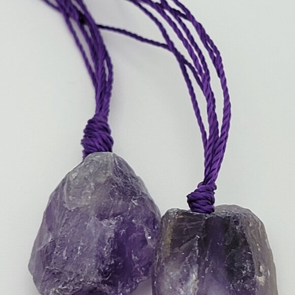 Multicolor Round Agate Bead And Rough Amethyst Geode Necklace LOT Needs Clasps - Picture 9 of 13